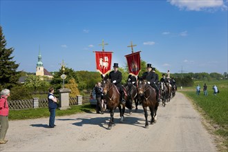 Every year at Easter there are about 5 processions in Lusatia, each with about 200 riders. The