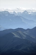 Dramatic mountain landscape, view from Hochkönig, Salzburger Land, Austria, Europe