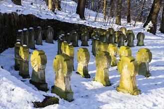 War memorial stones in the churchyard