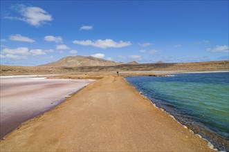 Sandbeach with salt or minerals. Sal. Pedro Da Sal. Cabo Verde. Africa