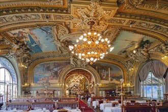 Le Train Bleu inside Gare de Lyon station Paris France