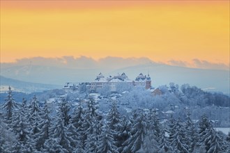 Augustusburg Hunting Lodge in the wintry Ore Mountains