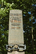 Memorial stone at the Kassberg prison