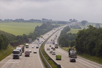 A4 motorway near Wilsdruff, an accident blackspot due to countless roadworks