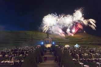 Summer night ball at Wackerbarth Castle. Schloss Wackerbarth or Wackerbarths Ruh' is a baroque