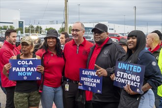 Sterling Heights, Michigan USA, 12 July 2023, United Auto Workers President Shawn Fain began