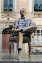 Monument, Composer, Giacomo Puccini, Piazza Cittadella, Lucca, Tuscany, Italy, Europe