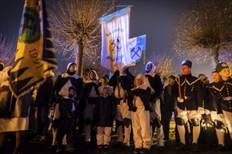 13th mountain procession with mountain devotion to the Festival of Lights in Bergiesshübel