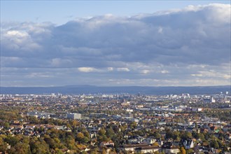 View from the Bismarck Tower over Radebeul to Dresden