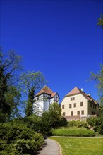 Düben Castle, rises on a small hill to the right of the Mulde River directly on its banks. The