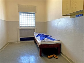 Prison cell, Berlin-Hohenschönhausen Memorial, former headquarters, Stasi remand centre, Berlin,