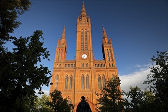 Neo-Gothic Market Church, main Protestant church, Wiesbaden, Hesse, Germany, Europe