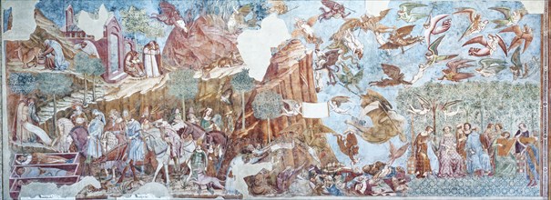 Il Trionfo della Morte, the Triumph of Death, fresco by Buonamico Buffalmacco, Camposanto