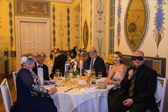 Masquerade ball at Rammenau Baroque Palace, Rammenau Palace in Rammenau near Bischofswerda in the