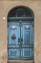 Front door of a 19th century house, Wismar, Mecklenburg-Western Pomerania, Germany, Europe