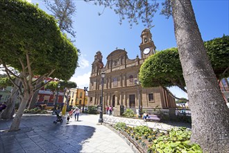 St. Jacob's Church in Plaza de Santiago, Galdar, Las Palmas Province, Gran Canaria, Canary Islands,