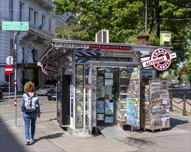 Newspaper kiosk with tobacco vending machine, Vienna, Austria, Europe