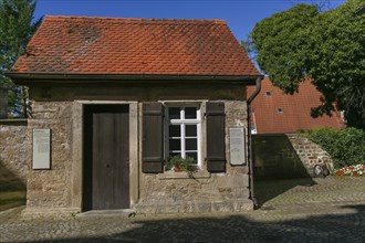 Gomaringen Castle, former bakehouse and washhouse, prison in the castle courtyard, Gustav Schwab