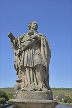 Statue of Cardinal Carolus Borromeo, Italian saint, Charles, Old Main Bridge, sculpture, figure,