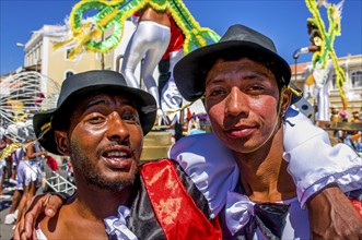 Young, costumed people have fun at Carnival. Mindelo. Cabo Verde. Africa