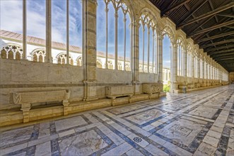 Arcades with Gothic tracery, Camposanto Monumentale monumental cemetery, Miracles Square, Piazza