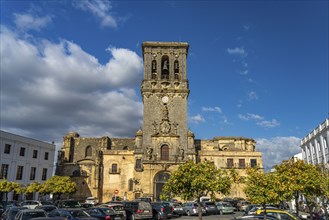 The Basilica of Santa MarÃ­a de la Asuncion in Arcos de la Frontera, Andalusia, Spain, Europe