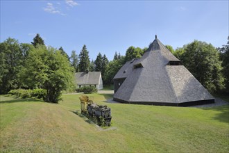 Former discovery mine Neu Leipziger Glück with horse-drawn wagon and wagons, colliery, technical,