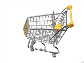 Small empty shopping trolley