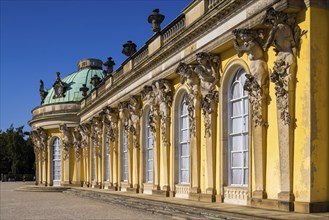 Sanssouci Palace, Royal Summer Palace with 18th century furniture and famous vineyard terraces