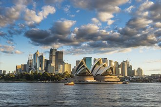 The skyline of Sydney at sunset, New South Wales, Australia, Oceania