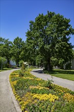 Spa garden, Bad Füssing, Lower Bavaria, Bavaria, Germany, Europe