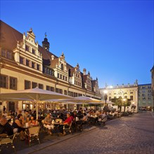 Old trading exchange at the Naschmarkt in Leipzig