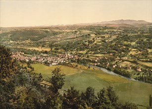 Bort and Mont Dore, Auvergne Mountains, France, c. 1890, Historic, digitally enhanced reproduction