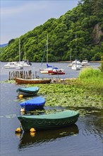 Boats in Balmaha, Loch Lamond, Scotland, UK