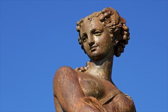 Sculpture of a Woman, Head, Detail, Parco Maestranze, Park, Villa Bellini, Catania, Old Town,