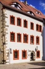 Late Gothic building in the old town of Freiberg