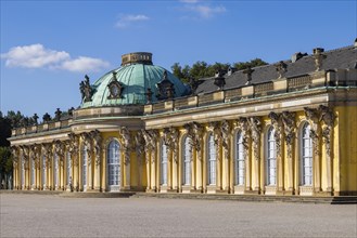 Sanssouci Palace, Royal Summer Palace with 18th century furniture and famous vineyard terraces