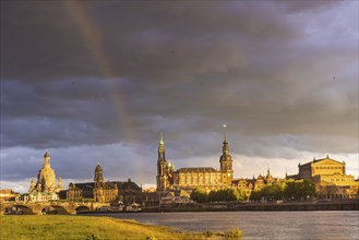 Sunset on the Dresden Elbe Meadows