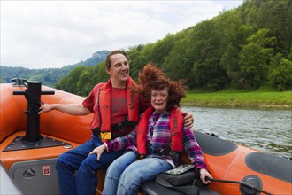 Boat trip on the Elbe near Königstein