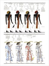 The different types of people known to the Egyptians, depicted in the tomb of Menphtah I. The first