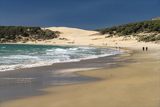 The beach and the dune of Bolonia, Tarifa, Costa de la Luz, Andalusia, Spain, Europe