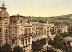 Salt Baths of Besancon, Bourgogne-Franche-Comte, France, c. 1890, Historic, digitally enhanced