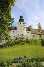 Castle church, church tower, Hellenstein Castle, historical building, fortification, castle