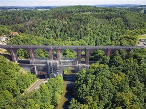 The Elstertalbrücke is a railway bridge in the Vogtland district of Saxony. It carries the