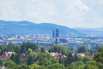 View of Dresden in the Elbe Valley from the Bismarck Tower Dresden Cossebaude