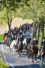 Every year at Easter there are about 5 processions in Lusatia, each with about 200 riders. The