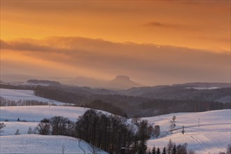 View from Lichtenhain to the Lilienstein