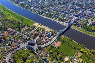 Dresden Loschwitz with Körnerplatz and Blue Wonder