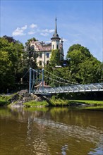 Grimma, Suspension Bridge and Gattersburg Castle