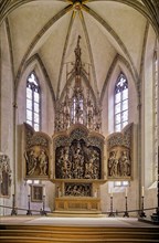 Altarpiece, Coronation of Mary by Jesus and God the Father, carved altar of the Breisach Madonna,